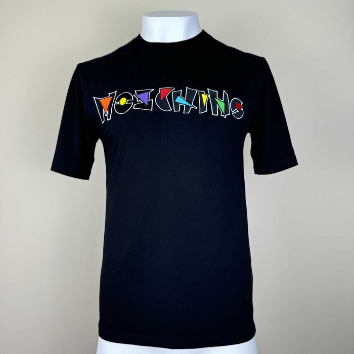 Moschino Black Geometric Logo Tshirt