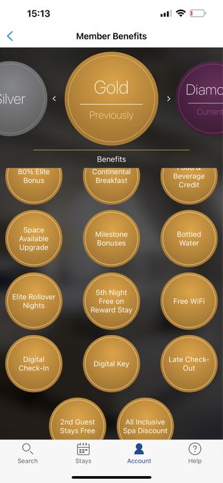 Gold status Hilton Honors