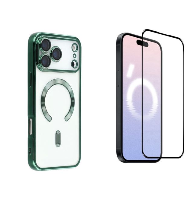 Iphone 17 17 AIR PRO 17 PRO MAX Husa Cercle Clear + Folie Sticla Esd
