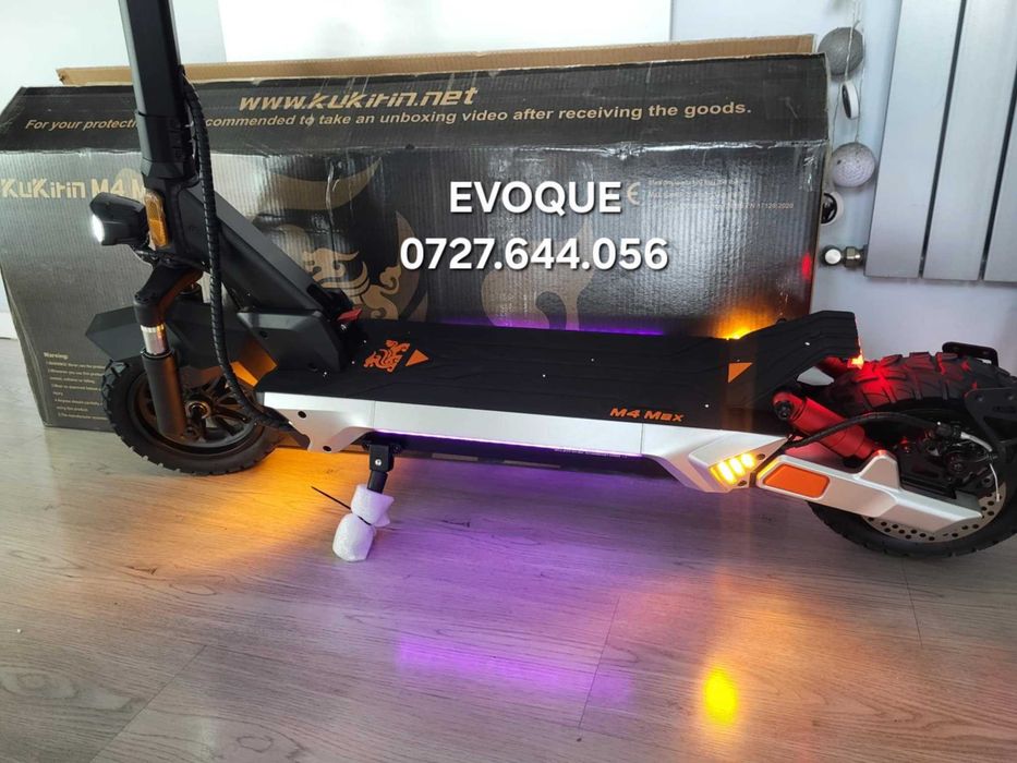 Trotineta electrica kukirin M4 MAX 53 KM/ora roti 10" NOUA 2026 18.2Ah