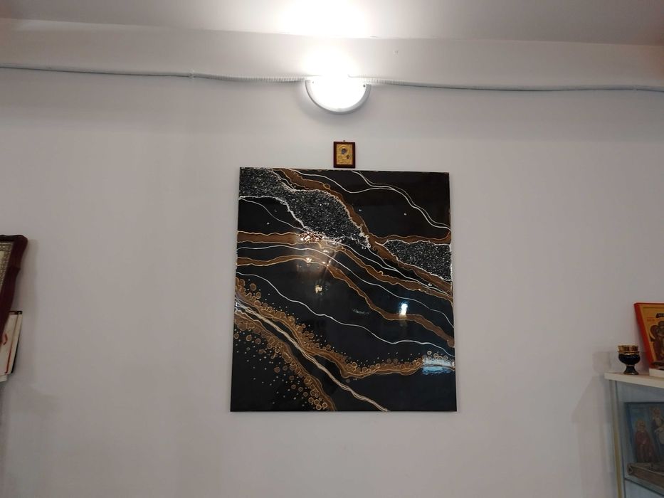 Flux de aur- Tablou din rasina epoxidica