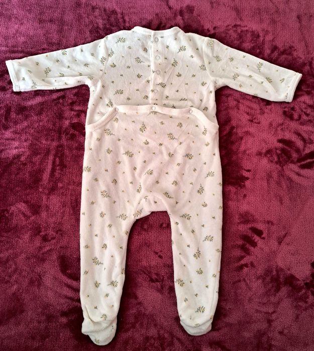 4 Pijamale-salopeta fleece cu botosi, varsta 1 an