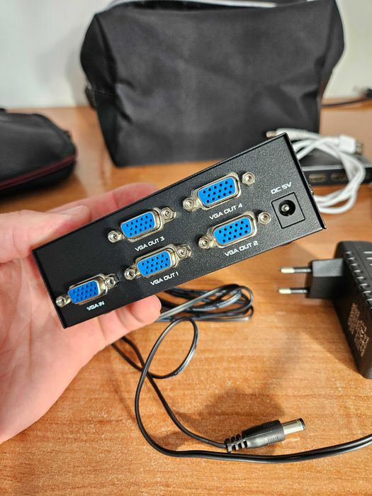 Splitter HDMI VGA Extender Video pe mai multe ecrane Duplicare