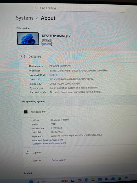 Calculator Pro Gaming X9, I5 10400F, 16 Gb, SSD 512, Video RX5700XT