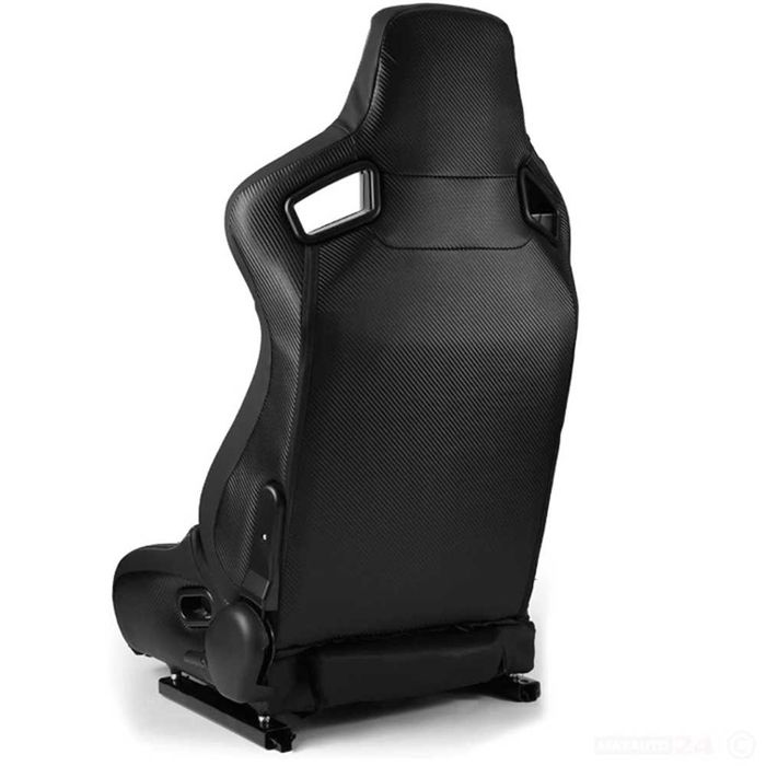 Спортни седалки за автомобил, сгъваеми, черни/червен кант