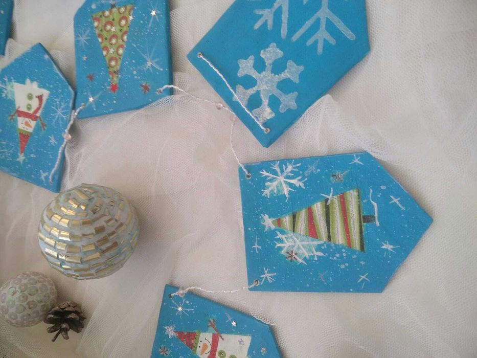 Ёлочное украшение "флажки"