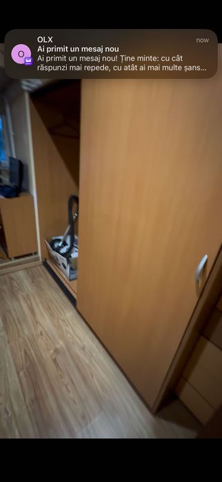 Dulap PAL dormitor cu usi glisante+oglinda+mini dulap+placaj pat