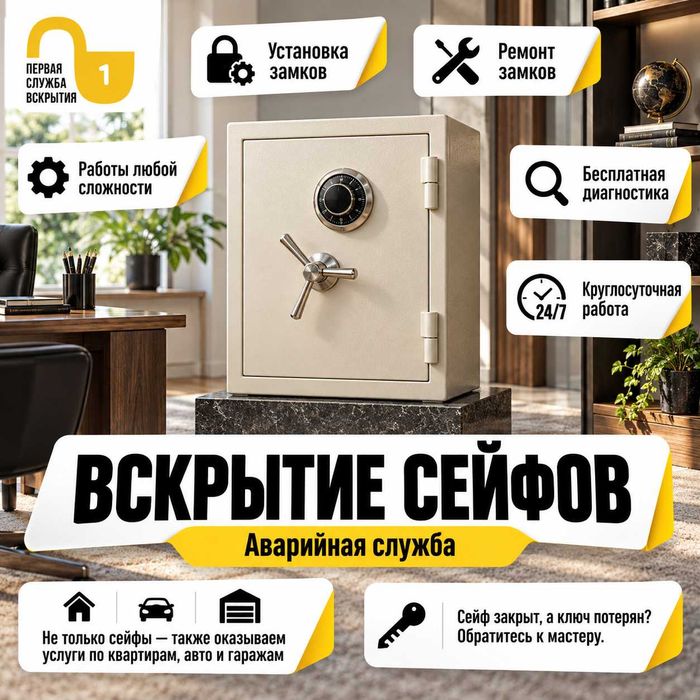 Вскрыть сейф.ремонт механических замков.восстановить ключи.диагностика