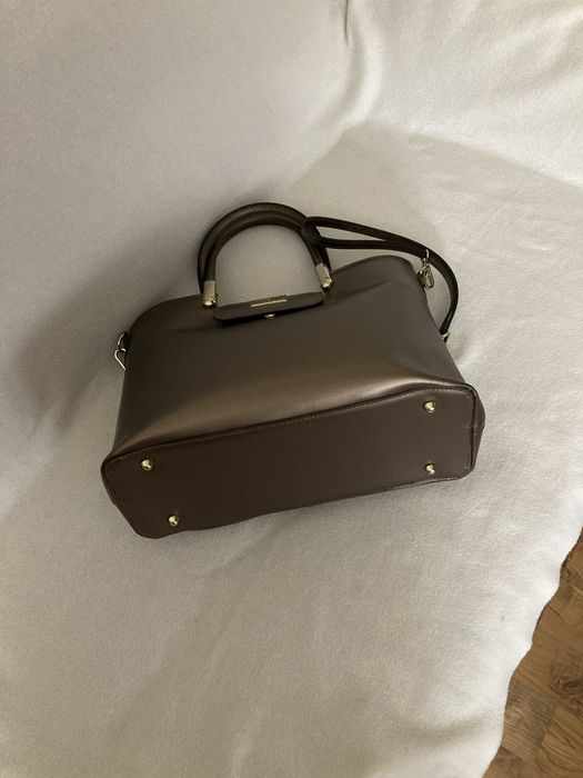 Geanta dama din piele Pretta, maro