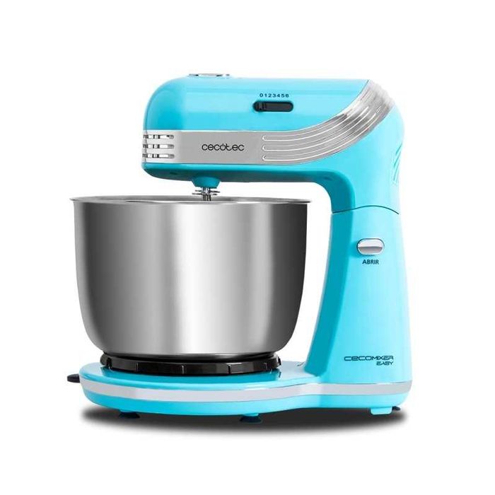 Mixer cu bol, Cecotec Cecomixer Easy 4041, 250 W, Albastru/Inox