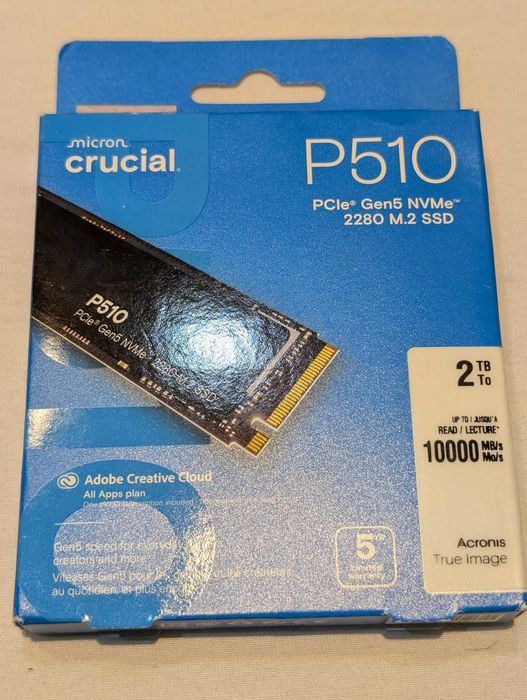 Crucial P510 2TB PCle Gen5 NVMe 2280 M.2 SSD