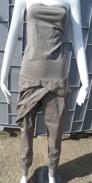 Salopetă cu pantaloni lungi talie căzută, Risskio, marimea M, gri