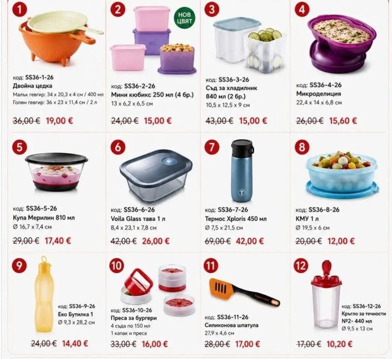 Tupperware продукти