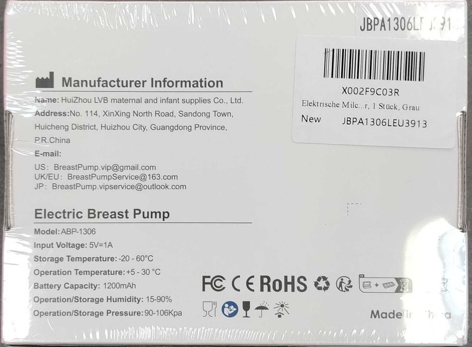Electric Breast Pump Model ABP-1306 [#10945#]