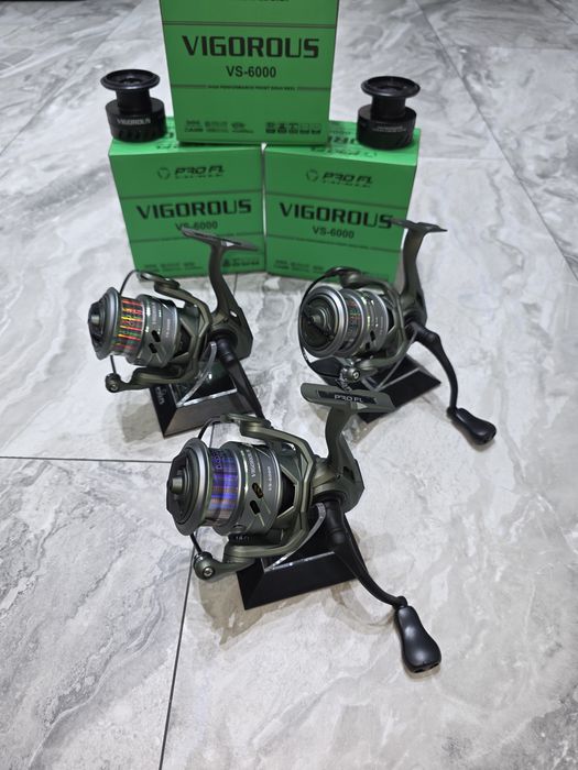 SET 3 Mulinete Feeder PRO FL Vigorous 6000 5+1 Rulmenti NEW 2026