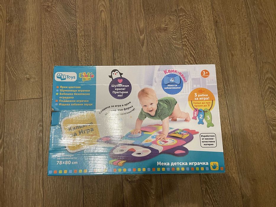 Килимче за игра за бебе Thinkle Stars Малкото пингвинче, със звуци