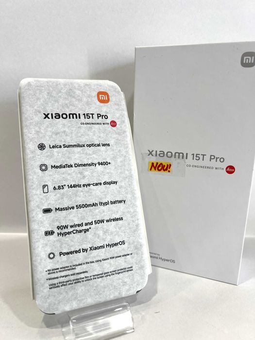 Xiaomi 15T Pro, Black, 512GB/12GB, NOU!