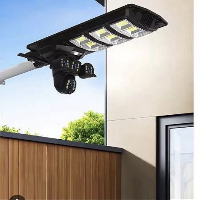 2 в 1 Соларна улична лампа 1800W с вградена камера 5MP
