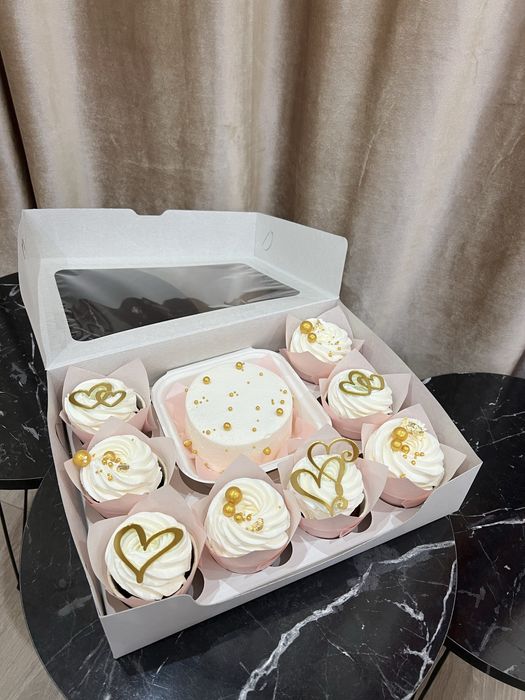 Бенто торты набор с капкейками