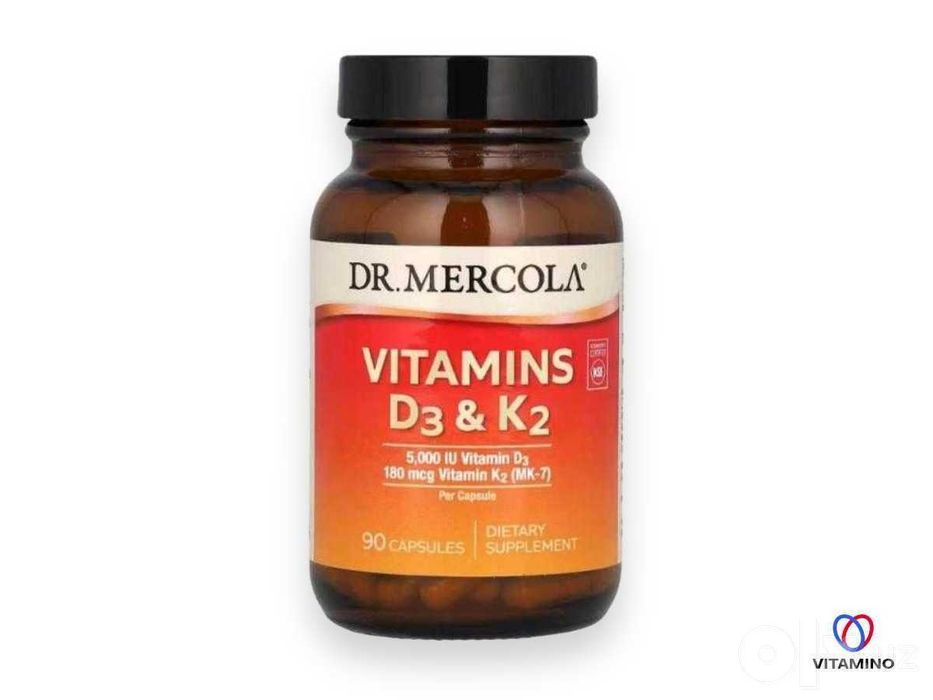 Витамин D3+K2 Dr. Mercola 5000 МЕ / 180 мкг, 90 капсул
