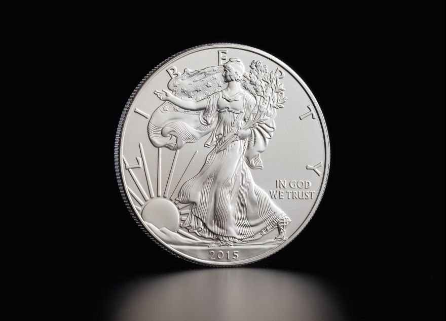 1 унция чисто сребро 99.9% Американски орел стари години