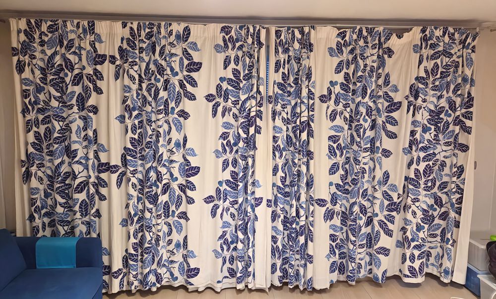 Завеси IKEA блекаут 240×760 лен/памук