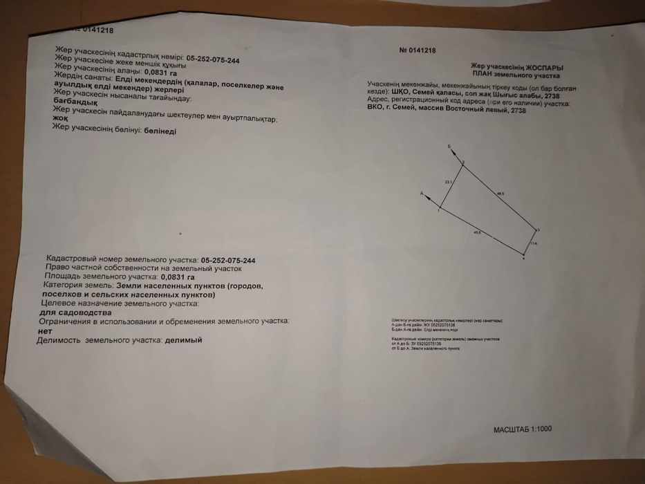 Продам участок, земли