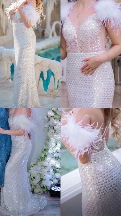 Бяла дълга рокля