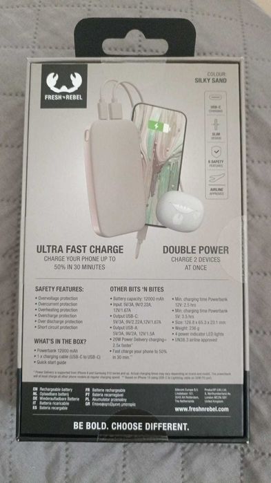 Powerbank, Fresh'n Rebel, 1200mAh, Silky Sand