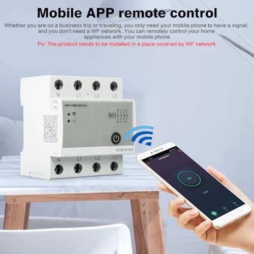 WiFi смарт таймер Ailao Tuya 4P 63A GTS8-W
