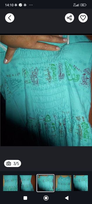 Rochie bumbac fără bretele mar L