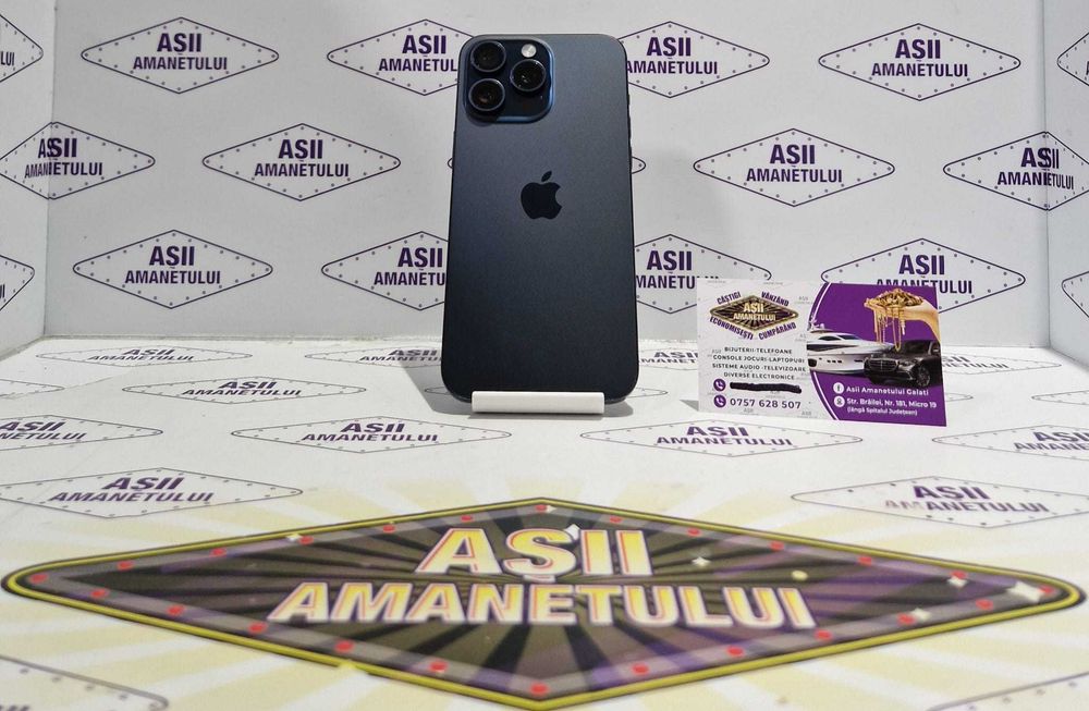 Asii Amanetului - iPhone 15 ProMax Blue Titanium 512GB, 81% baterie
