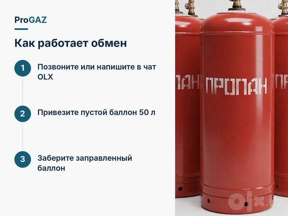 Пропан для строек и кровельных работ — баллоны 50 л с газом