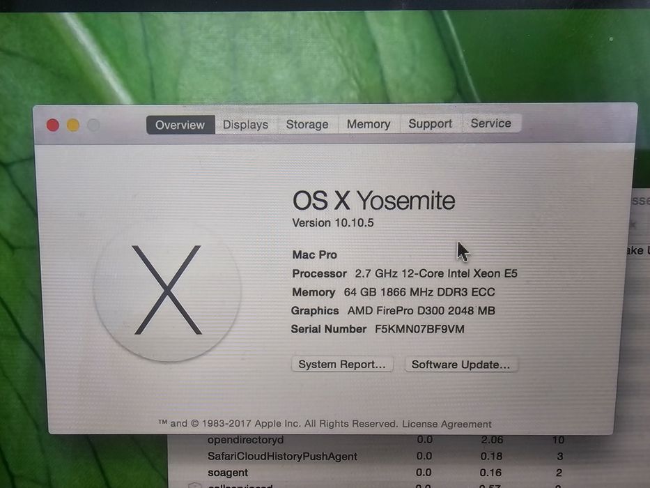 Mac Pro 2013, 12 core Intel Xeon E5
