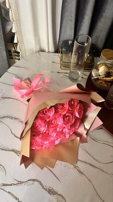 Делаю розы с атласной ленты