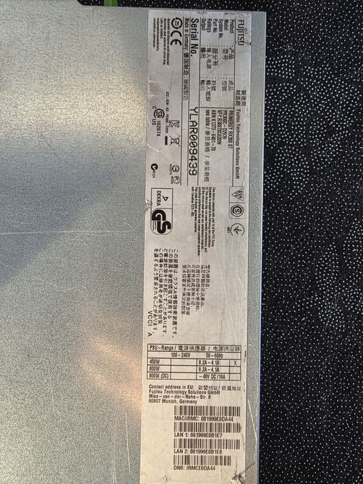 Сервер Fujitsu PRIMERGY RX300 S7