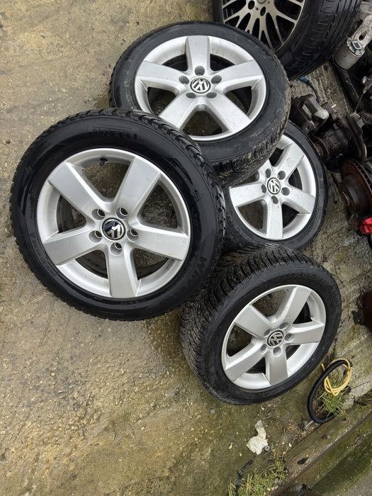 Jante aliaj 16 cu anvelope iarna Vw golf 5 skoda octavia superb caddy
