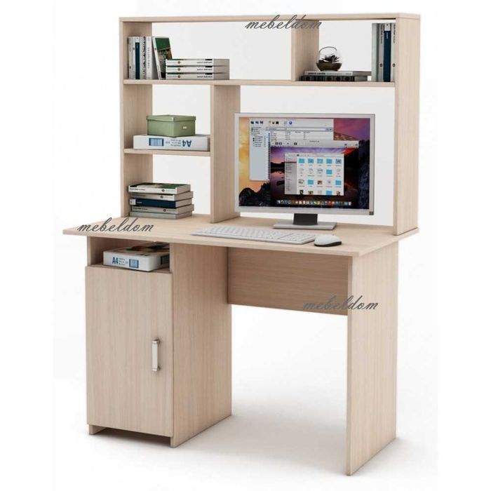 Бюро 110см. с надстройка,плавна врата(код-1181)