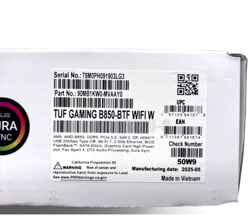 Asus TUF Gaming B850-BTF WiFi W