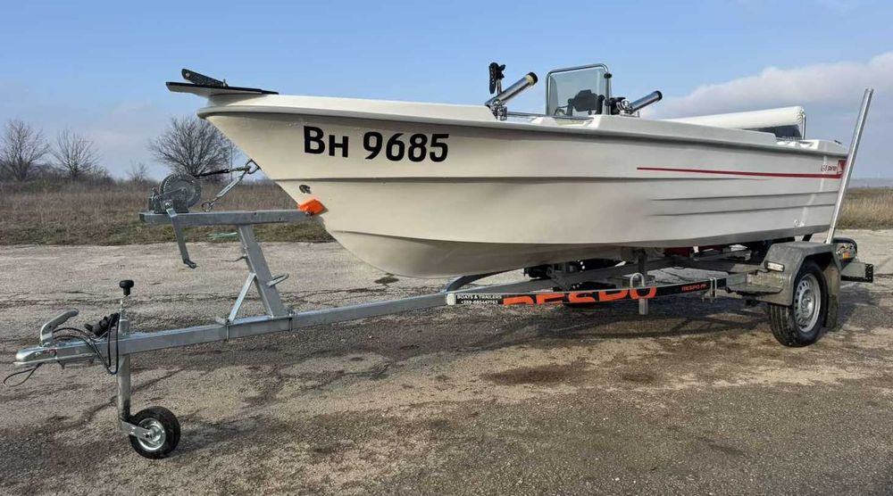 лодka Safter 450 с двигател Yamaha F40 (30) - FETL  и колесар Respo