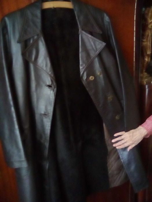 de vinzare palton de femei DIN PIELE naturala cu blana