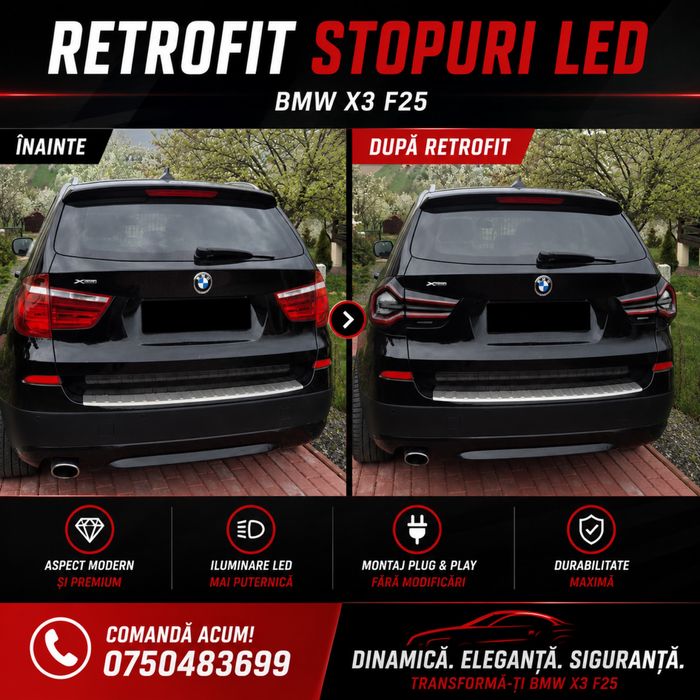 Stopuri BMW G30 Retrofit Facelift Seria 5 Led Lampi F10 F30 F25 F01