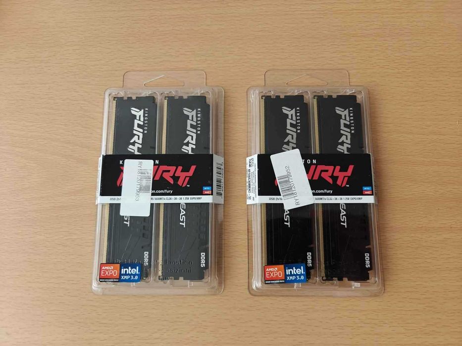 Kit 32GB DDR5 5600 MHz memorie PC Kingston Fury Beast nou sigilat