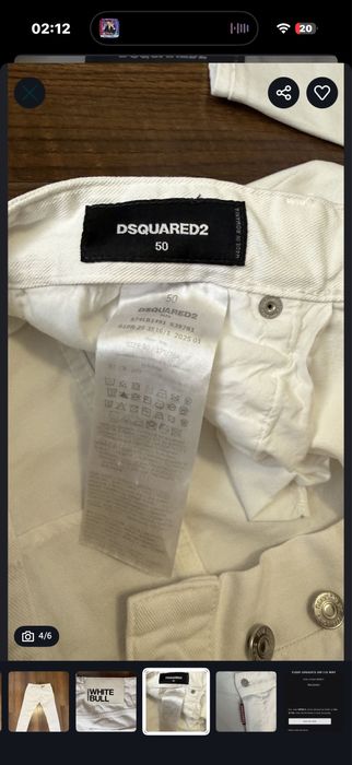 Blugi Dsquared2 skater White Bull, marimea 50