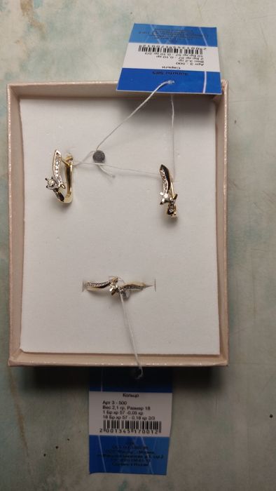 Продам серьги и кольцо