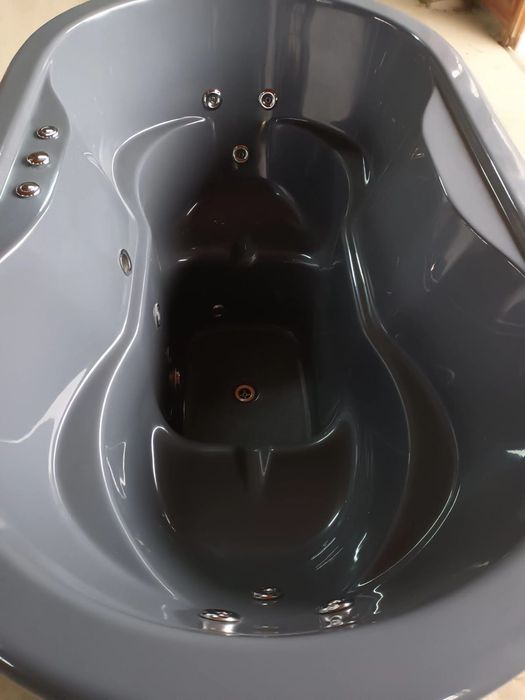 Ciubar fibra sticla oval cu soba exterioara,ofuro,