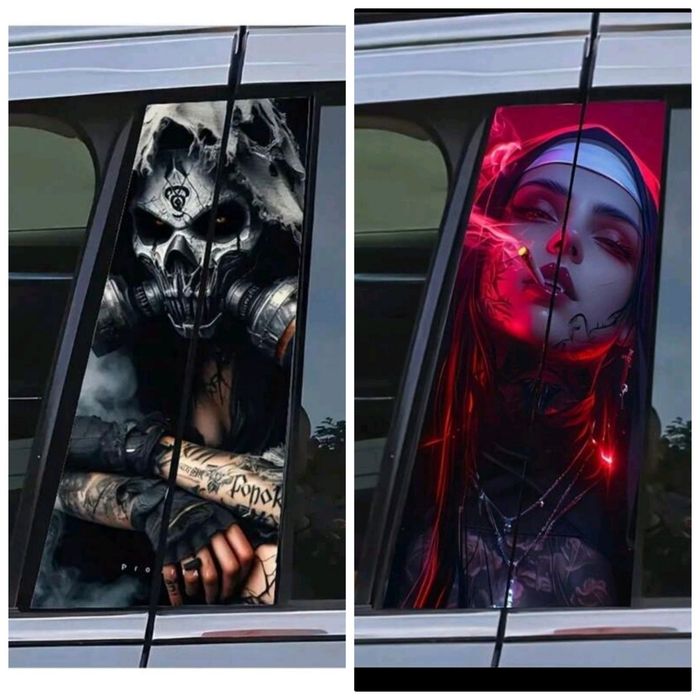 Водоустойчиви винилови стикери за кола комплект от 2 бр.