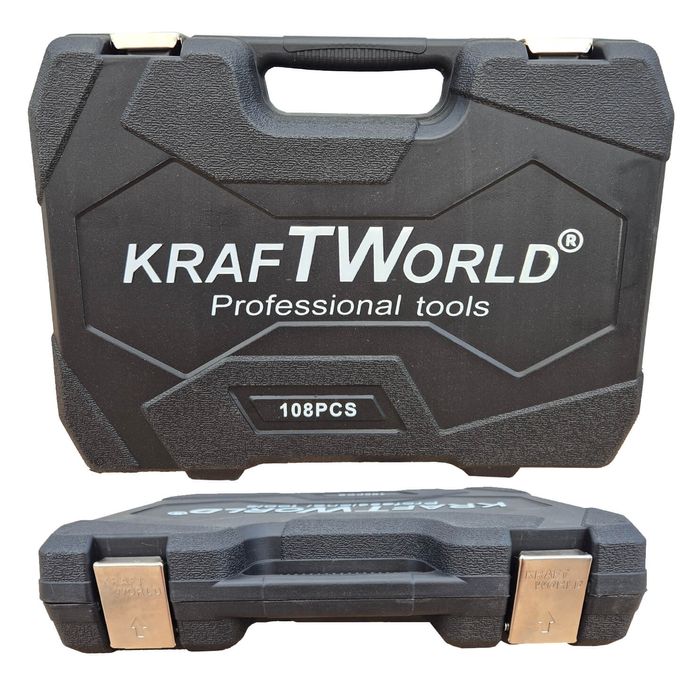 Гедоре 108 части KraftWorld – Професионален Комплект с тресчотка 1/2 и