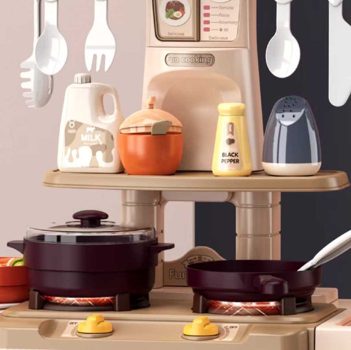 Детска кухня за игра - Комплект 44 части със светлини и звуци