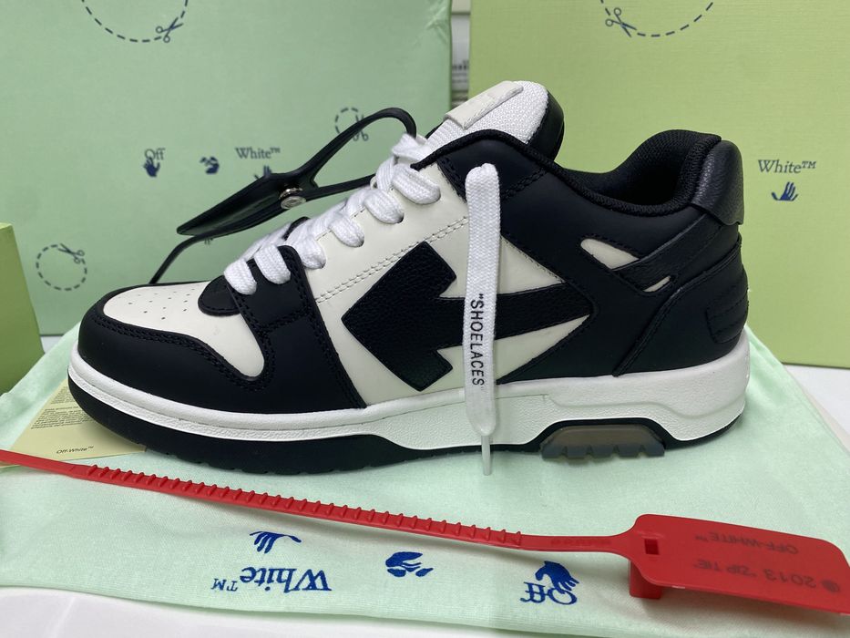 OFF WHITE Out Of Office Low Tops White Black White